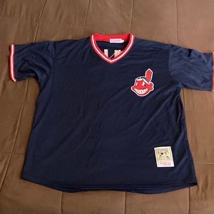 COPY - Cleveland INDIANS “CHIEF WAHOO” 2XL Batters Jersey! Factory Defect/ STIT…